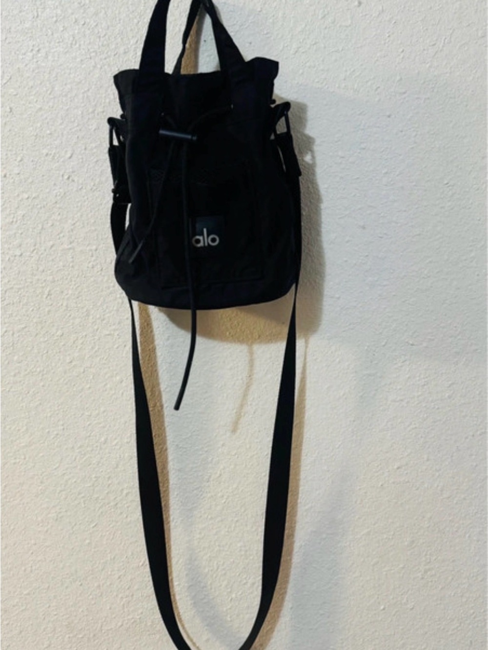 ALO Yoga Black Drawstring Mini Crossbody Bag